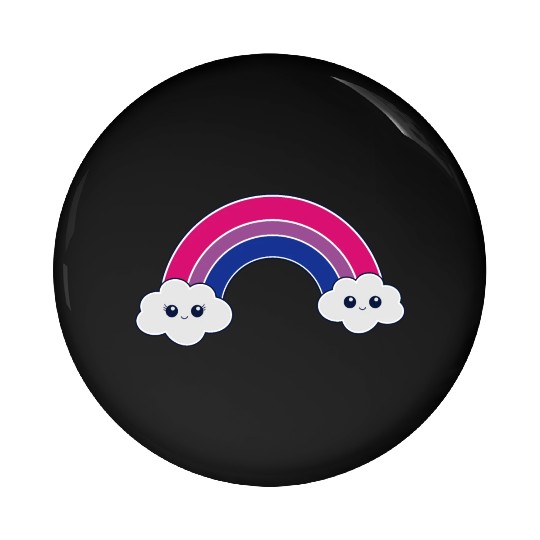 bi rainbow bisexual pride lgbtq kawaii csd Pin Buttons