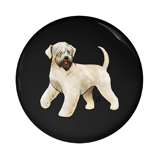 Dog Soft Coated Wheaten Terrier Irish Cream Pin Buttons