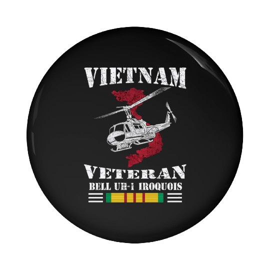 UH1 Vietnam Veteran Pin Buttons