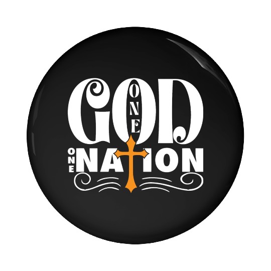 One God One Nation Love Jesus Christian Pin Buttons