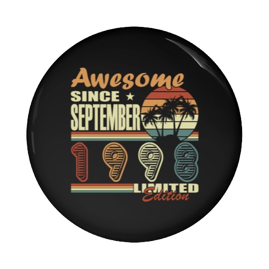 september 1998 Anniversary september 1998 septembe Pin Buttons