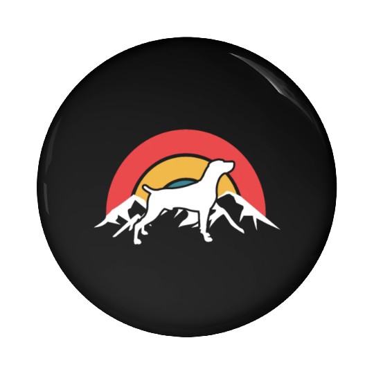 Weimaraner Silhouette Pin Buttons