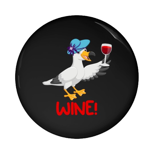 Seagull Pin Buttons Wine Lover North German Seagulls