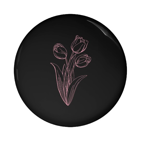 Tulips Florist Flowers Tulip Pin Buttons