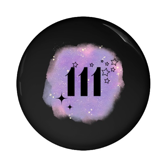 Angel Number 111 Numerology Lilac Pin Buttons