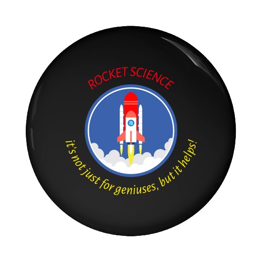 Rocket Scientist Pin Buttons