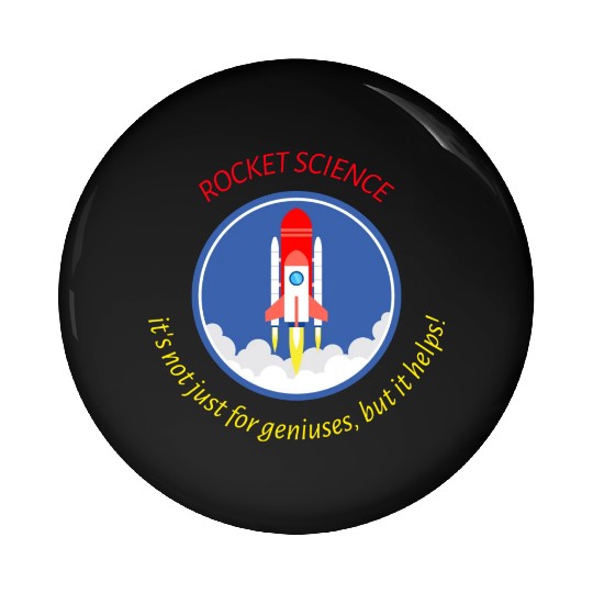 Rocket Scientist Pin Buttons