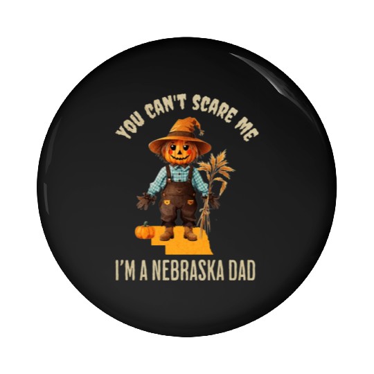 I’m a Nebraska Dad Halloween Fall Autumn Pin Buttons