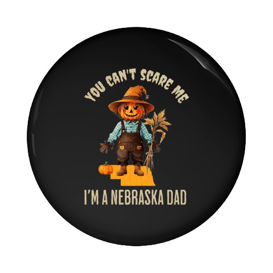I’m a Nebraska Dad Halloween Fall Autumn Pin Buttons