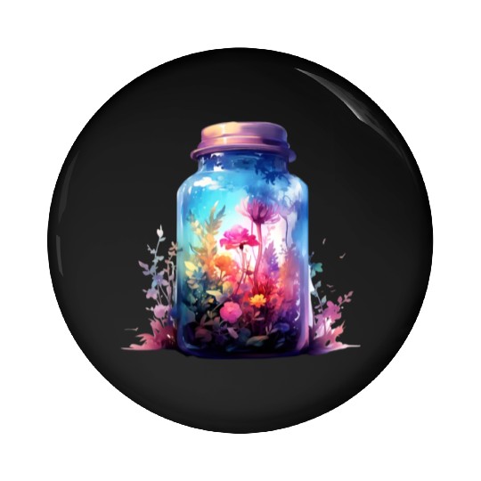 Wild Flowers Pin Buttons Design - Funny gift