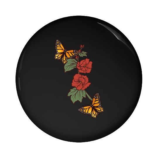 Natures Monarch Butterflies Pin Buttons