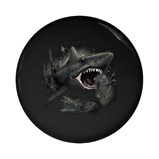 Shark attack Pin Buttons