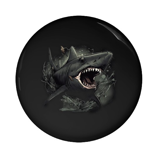 Shark attack Pin Buttons