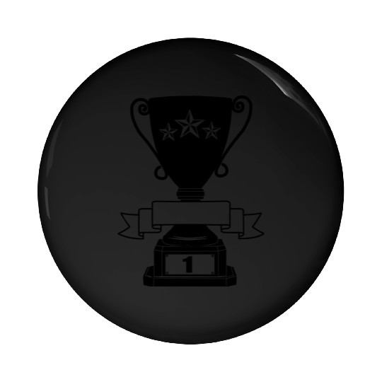 Banner cup three stars and number 1 plaque Pin Buttons