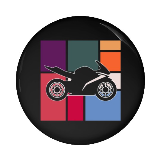 Vintage Motorcycle Racer – Retro Speed Ride Pin Buttons