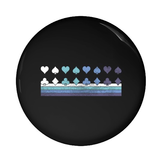 Card Symbols Design - Poker, Cards, Game Pin Buttons
