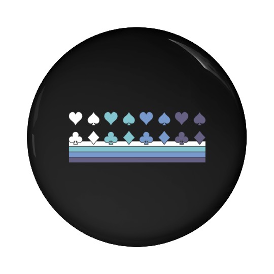 Card Symbols Design - Poker, Cards, Game Pin Buttons
