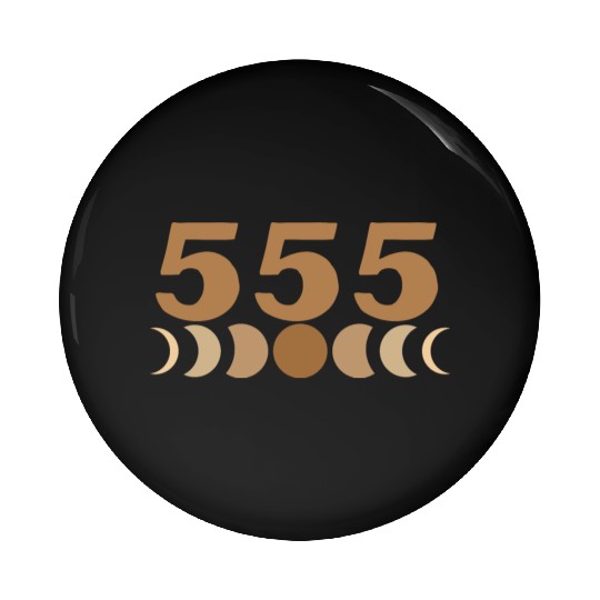 Moon Cycle Brown Angel Numbers 555 Pin Buttons