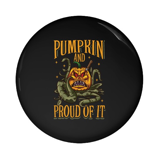 Scary Pumpkin Halloween Costume Autumn Fall Gift Pin Buttons