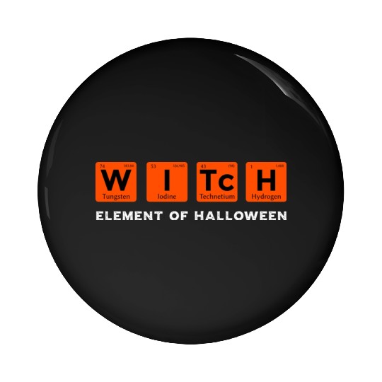 Periodic Table Witch Element of Halloween Pin Buttons