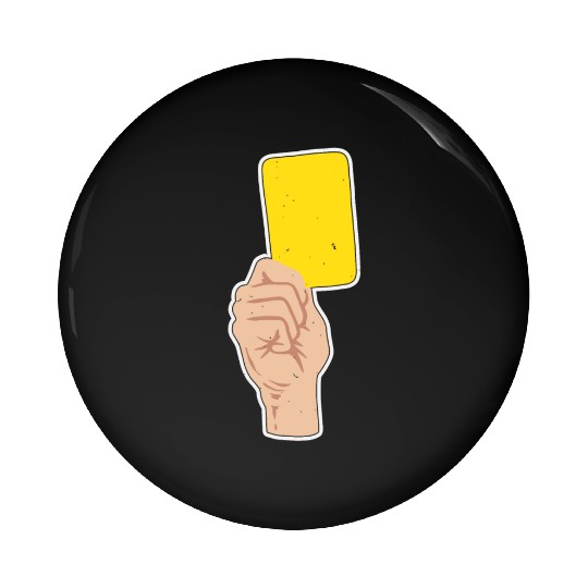 Yellow Card Referee Sports Fan Futball Yellow Card Pin Buttons