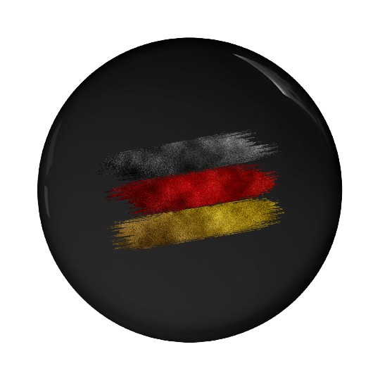 GERMANY DEUTSCHLAND FLAG BRUSH GLITTER Pin Buttons