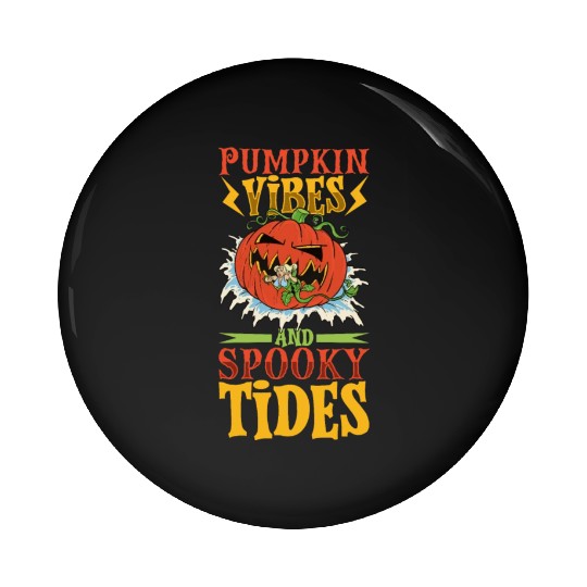 Scary Pumpkin Halloween Costume Autumn Fall Gift Pin Buttons