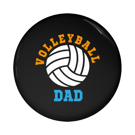 Vintage Volleyball Dad Pin Buttons