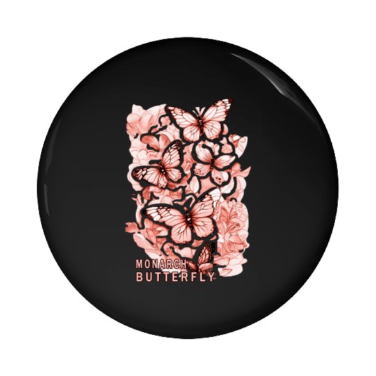 monarch butterfly Pin Buttons