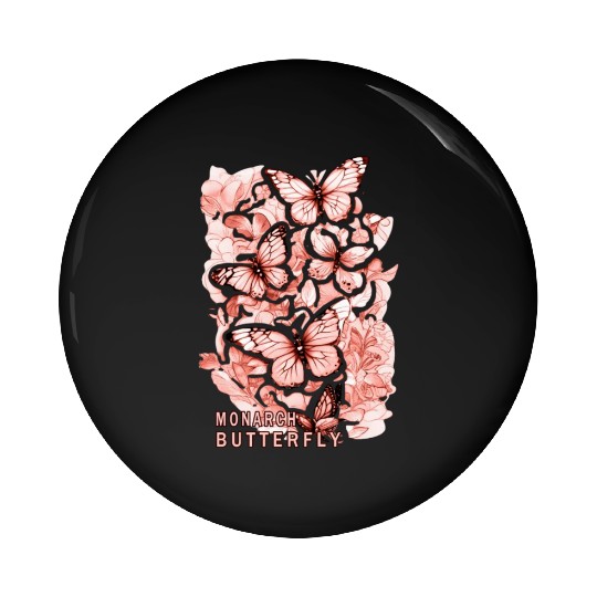 monarch butterfly Pin Buttons