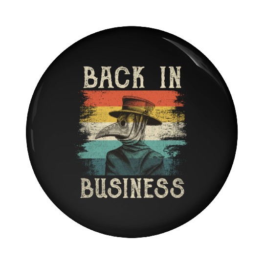 Plague Doctor Mask Vintage Retro Quarantine Humor Pin Buttons