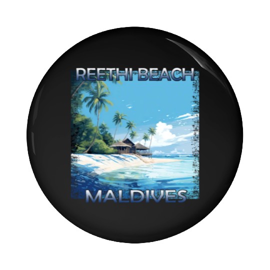 Summer Fun in the Maldives: Reethi Beach with a Pin Buttons