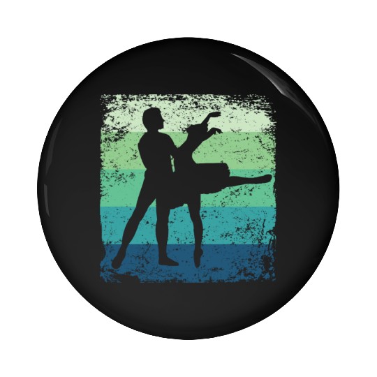 Ballet Dance Couple Vintage Ballerina Pin Buttons