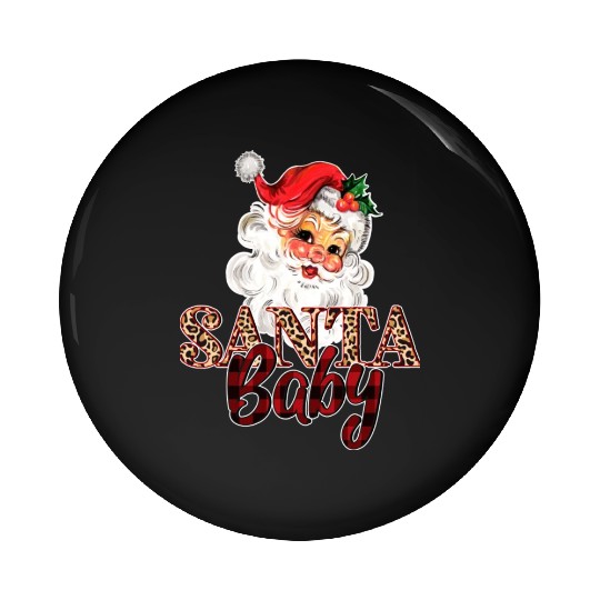 vintage retro Santa ,leopard and buffalo pattern Pin Buttons