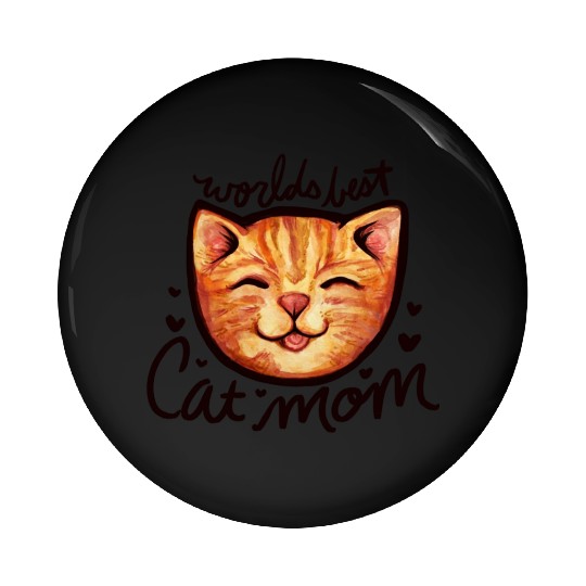 World s Best Cat Mom Pin Buttons