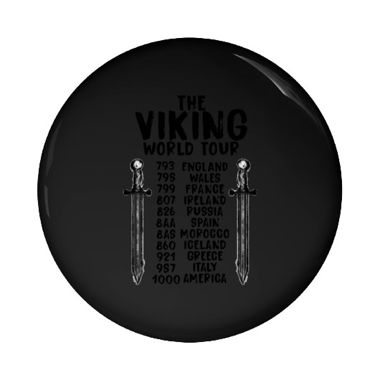 The Viking World Tour Pin Buttons