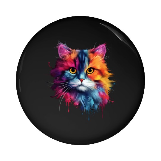 Persian Cat Living Atmosphere Pin Buttons