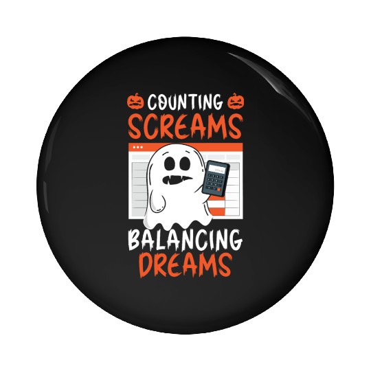 Counting Screams Balancing Dreams Halloween Pin Buttons