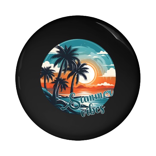 Vintage Summer Vibes Pin Buttons