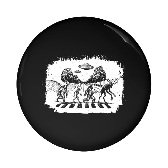 Cryptid Crosswalk Pin Buttons