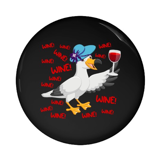 Seagull Pin Buttons Wine Lover North German Seagulls