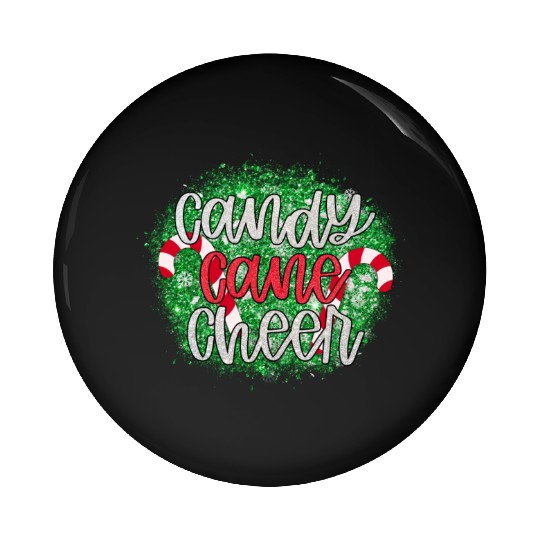 Candy Cane Cheer Happy Christmas Xmas Holiday Pin Buttons