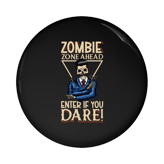 Horror Barber Spooky Hairdresser Hairstylist Hair Pin Buttons