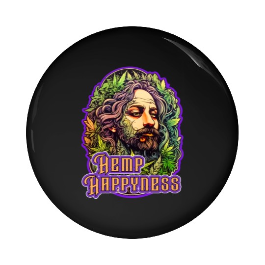 Hemp Happyness Pin Buttons