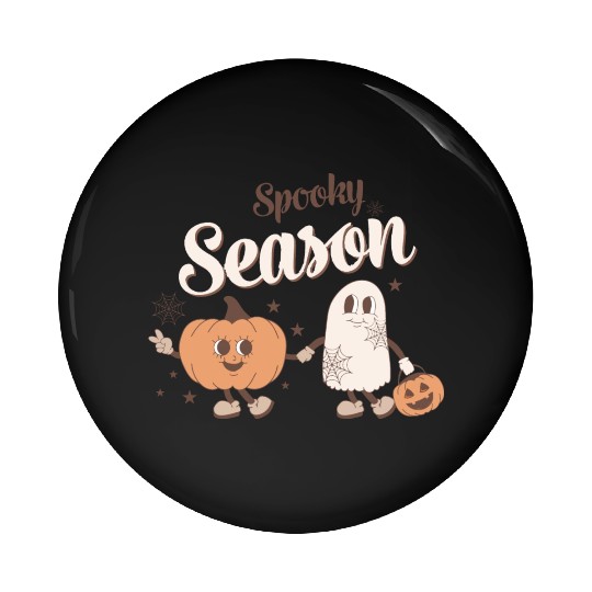 Spooky Season Ghost Pumpkin Friends Pin Buttons