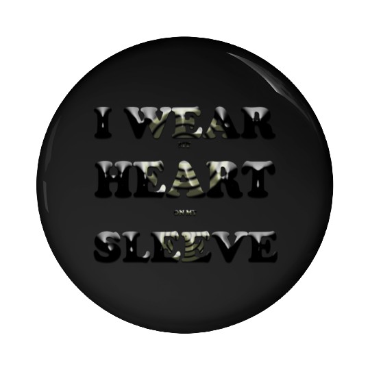 I wear my heart on my sleeve design Pin Buttons gift