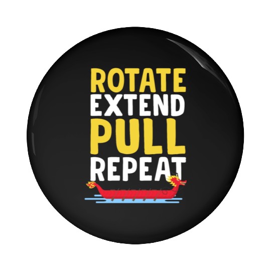 Funny Dragon Boat Racing Paddle Pin Buttons