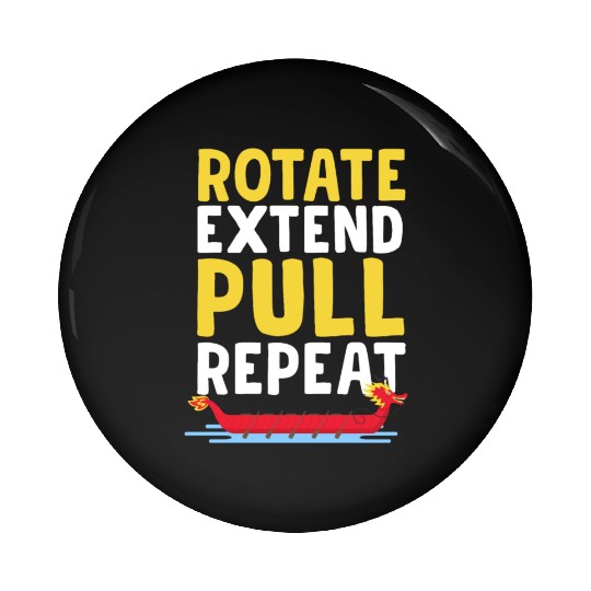 Funny Dragon Boat Racing Paddle Pin Buttons