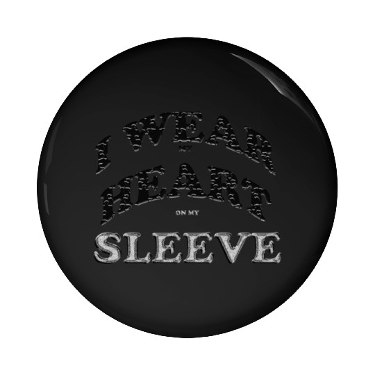 I wear my heart on my sleeve cute design gift Pin Buttons
