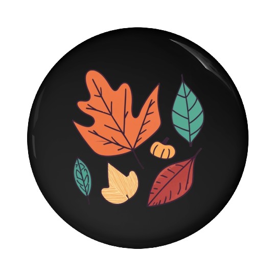 Fall Leaves Embrace the Beauty of Autumn Pin Buttons